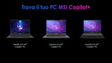 MSI: arrivano in Italia Stealth A16 AI+, Creator A16 AI+ e Prestige A16 AI+, intelligenza artificiale per ogni esigenza