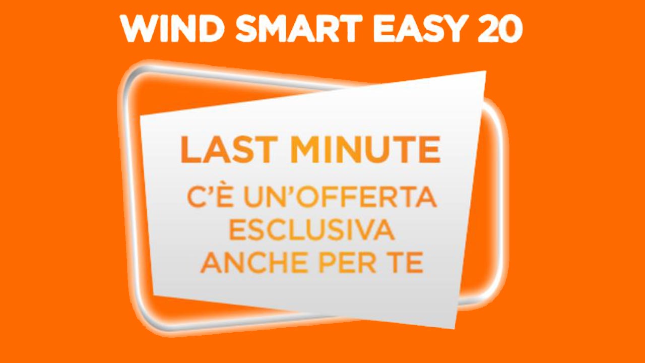 Wind Smart 9 Easy 20 con minuti illimitati e 20GB 4G a 9