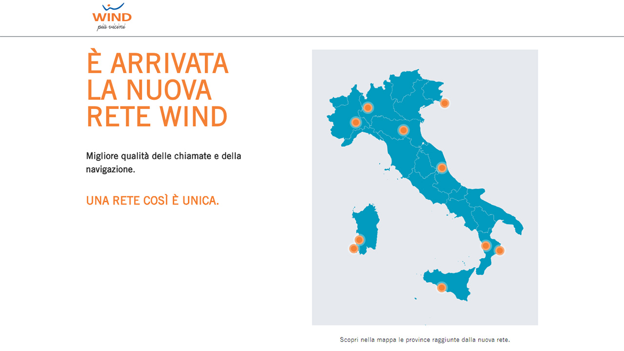 Wind Tre e la rete unica, ecco la mappa dove poterla monitorare