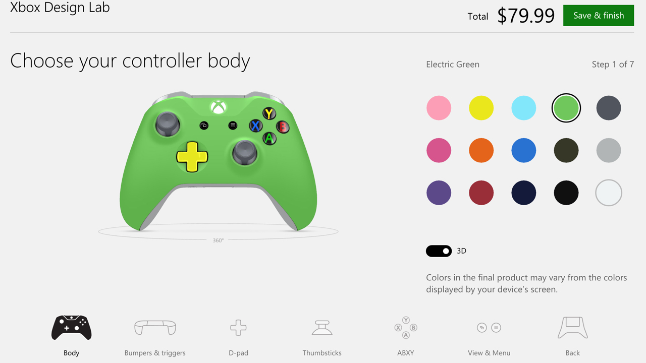 Xbox Design Lab per personalizzare il controller Xbox, in Europa nel 2017